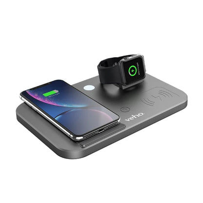 Veho DS-7 Qi Wireless Multi-Charging Station for Phone, iWatch, Airpods