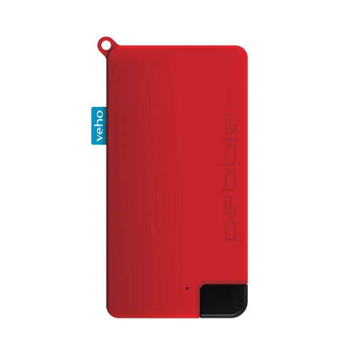 Pebble Pokket 1000mah Keyring Powerbank, Red