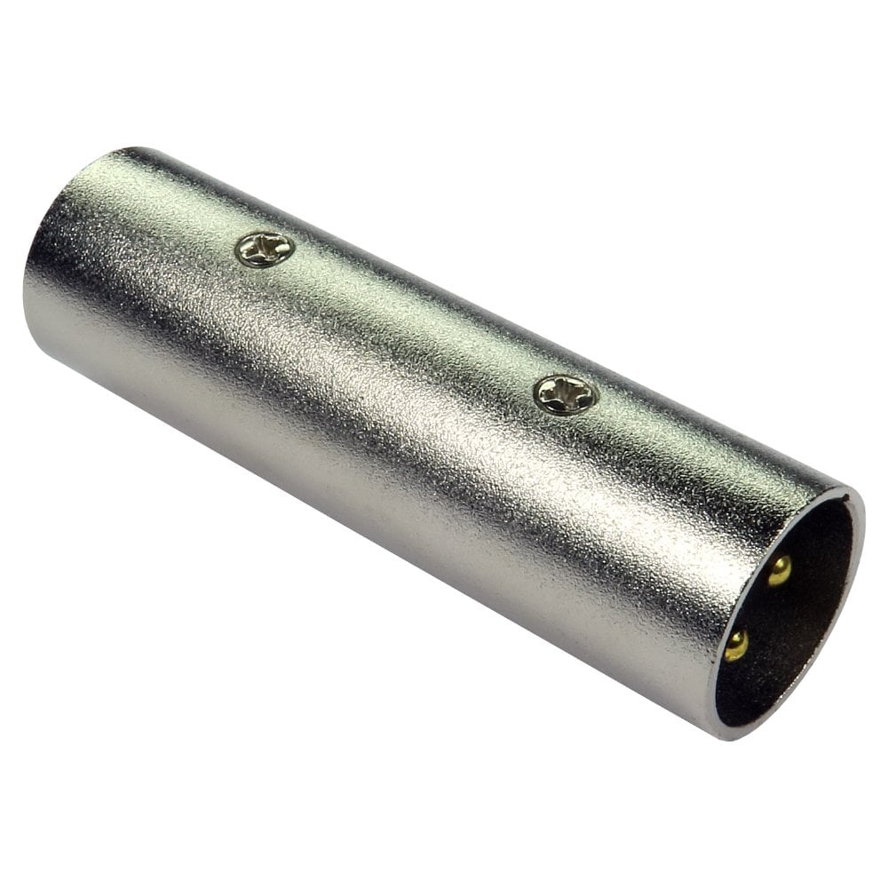 XLR Male to XLR Male Coupler Adapter With Gold Pins