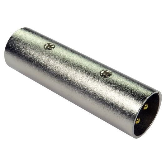 XLR Male to XLR Male Coupler Adapter With Gold Pins